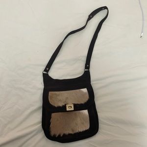 Brown suede like purse. Very worn